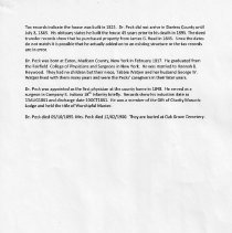 History of house at 100 W. Maple St., Washington