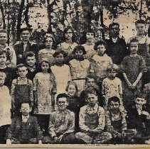 Photograph of students & teacher at Turk School  (ca. 1900-1920)