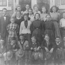 Students and teacher at a school (ca. 1900-1910)