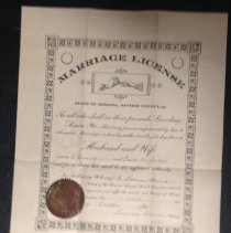 1901 Jesse Leming and Pearl Baker marriage license