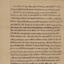 Narrative about "true history" of Van Trees property