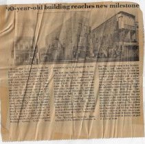 Building at NE Second & Main Newspaper Article (ca. 1970 - 1980)