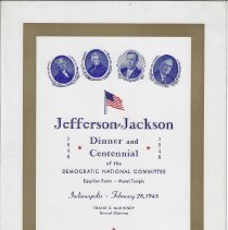 1948 program for Jefferson-Jackson Democratic dinner in Indianapolis