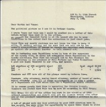 1964 letter from Victor DiCanio about political picture in Daviess County