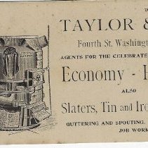 Business card for Taylor & Co. in Washington