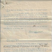 1906 report about sale and appraisal of Lot 16