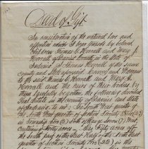 1879 deed from Thomas Horrall gifting land to his children