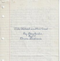 1987Doug Rader's report about Wabash & Erie Canal