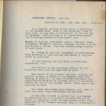 Board of Directors minutes for the Farmers State Bank (1918-1933)