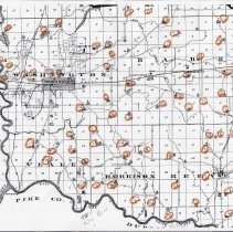 Map of one room schools in southern Daviess County