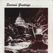 1959 Christmas card from Senator Vance Hartke to Vic DiCanio