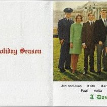1968 Christmas card from Senator Vance Hartke to Vic DiCanio