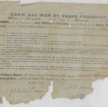1863 receipt to Thomas Horrall