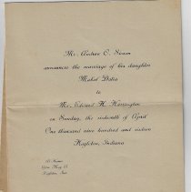 1916 wedding invitation to Mr. & Mrs. A.G. Horrall