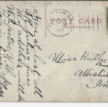 1913 postcard from Ezra Bingham to Ruth Bingham