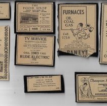 Advertisements for Washington businesses (ca. 1955-1975)