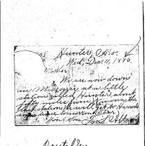 1862 letter from Joseph Allison & 1895 postcard from T. S. Allison