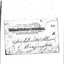 1862 letter from Joseph Allison & 1895 postcard from T. S. Allison