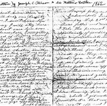 1862 letter from Joseph Allison & 1895 postcard from T. S. Allison