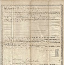 1852 deed from George Houston to Elie and James Welleman for 40 acres in Da