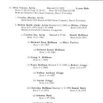 Arvin family genealogy compiled by Lucile Arvin