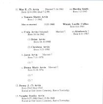 Arvin family genealogy compiled by Lucile Arvin