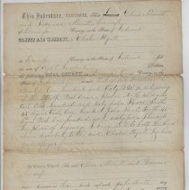 1864 deed from Elias and Rosanna Merritt to Elisha Hyatt for real estate in