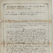 1865 deed from Joseph and Rose Cabel to George Kauffman for real estate in