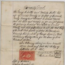 1865 deed from George & Malinda Trotter to Samuel Burch for 80 acres in Dav