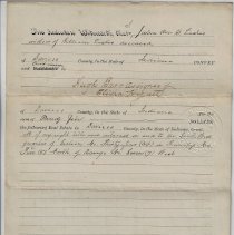 1885 deed from Julia Ann Lester to Hugh Barr, assignee of Elisha Hyatt for