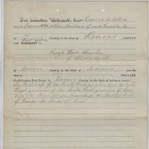 1886 deed from Louisa & Samuel Allen to Hugh Barr for real estate in Davies