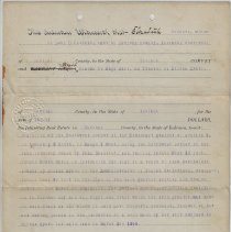 1886 deed from Elizabeth Colbert to Hugh Barr for real estate in Daviess Co