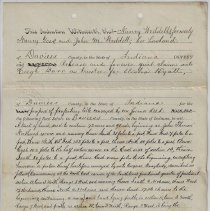 1886 deed from John & Nancy Weddell to Hugh Barr for real estate in Daviess