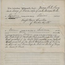 1886 deed from George and Mary Ward to Hugh Barr for real estate in Daviess