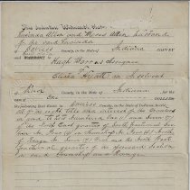 1886 deed from Lucinda & Moses Allen to Hugh Barr for real estate in Davies