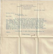 1910 letter about loans to Elisha Hyatt and Lydia Rogers