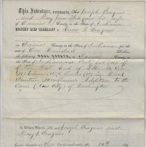 1872 deed from Joseph and Mary Jane Feagans to Isaac W. Feagans for lots in