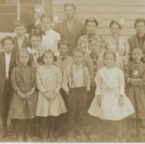 Lena Dunn & other students at unidentified school (ca. 1900-1901)