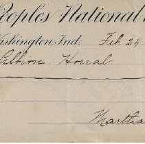 1899 cancelled checks signed by Martha Hyatt