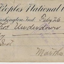 1898 cancelled checks signed by Martha Hyatt