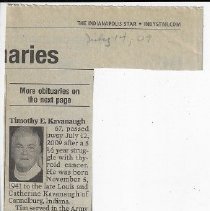 Timothy Kavanaugh's obituary