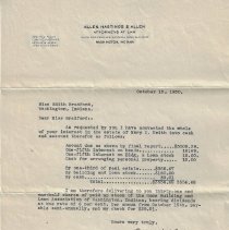 1930 letter from Arthur Allen to Edith Bradford
