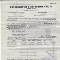 1942 Inheritance Tax Return in Emma Bradford Estate