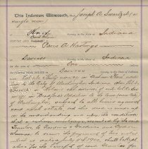 1901 deed from Joseph Swartzel for lots in Washington