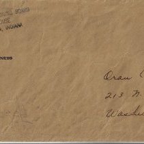 Envelope from War Price and Rationing Board to Oran Hill in Washington (ca.