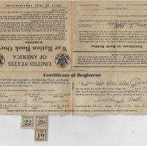 Ration stamps issued to Oran C. Hill during World War II