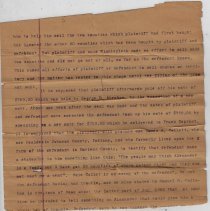 Fragments of a document prepared for a case in the Daviess Circuit Court (c