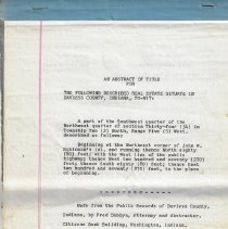 Abstract for real estate in Reeve Township from 1819 to 1956