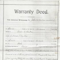 1895 deed transferring 45 acres in Daviess County from John M. Van Trees to