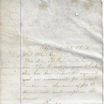 Letter from Washington City Clerk's Office to John Allen (ca. 1881)